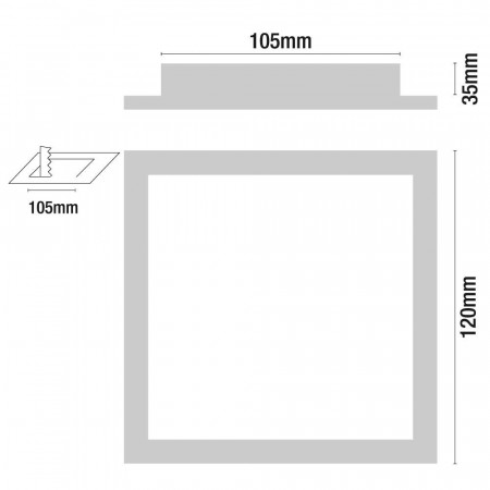 Mini Downlight LED Ultraslim Empotrable Cuadrado 8W 600lm 10,5x10,5cm 4000K Aluminio 7hSevenOn Downlight Empotrable 3 Mini Downlight LED Ultraslim Empotrable Cuadrado 8W 600lm 10,5x10,5cm 4000K Aluminio 7hSevenOn Downlight Empotrable 3