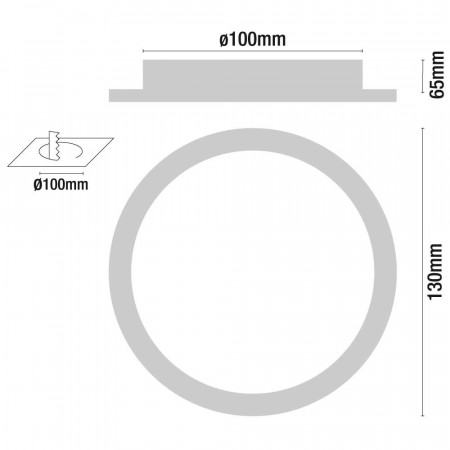 Downlight LED Empotrable Redondo 15W 1283lm Ø10,5cm 4000K Blanco Eilen Downlight Empotrable 4 Downlight LED Empotrable Redondo 15W 1283lm Ø10,5cm 4000K Blanco Eilen Downlight Empotrable 4