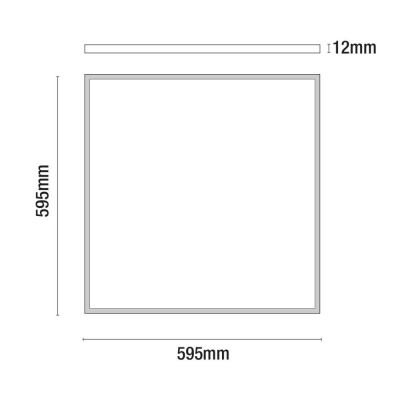 Panel LED Ultraslim Cuadrado 48W 4000lm 600x600mm 4000K 7hSevenOn Pantallas y Regletas LED 4