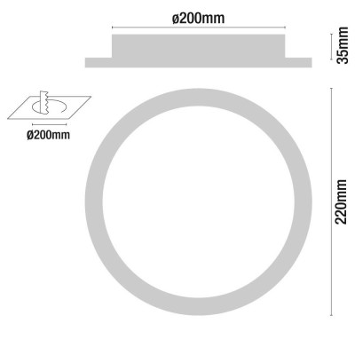 Downlight LED Ultraslim Empotrable Redondo 15W 1100lm Ø20,5cm 4000K Aluminio 1Primer Leader Downlight Empotrable 3