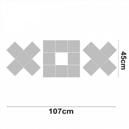 Palabra LED XOX Decorativa 55W 3600lm 4000K 45x107cm 7hSevenOn Deco Pantallas y Regletas LED 2