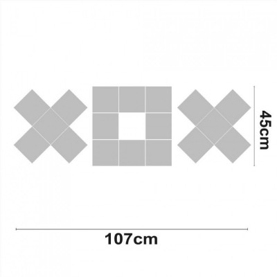 Palabra LED XOX Decorativa 55W 3600lm 4000K 45x107cm 7hSevenOn Deco Pantallas y Regletas LED 2
