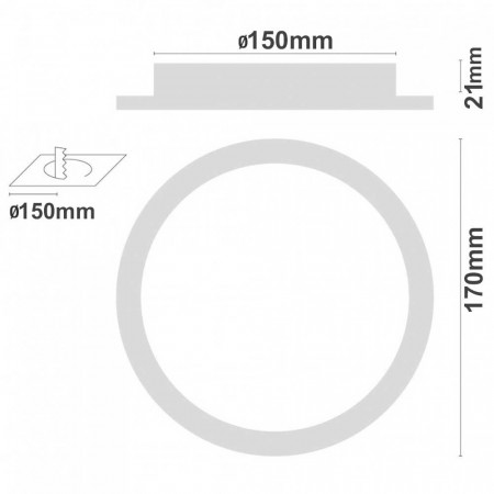 Downlight LED Ultraslim Empotrable Redondo 12W 960lm Ø15cm 6000K Blanco Eilen Downlight Empotrable 2 Downlight LED Ultraslim Empotrable Redondo 12W 960lm Ø15cm 6000K Blanco Eilen Downlight Empotrable 2