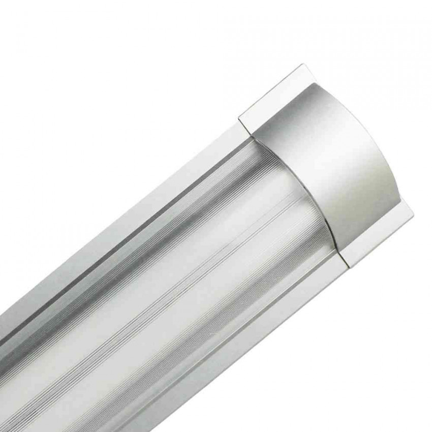 Luminaria Fluorescente 2x18W Tubos T8 G13 2600lm 4000K Aluminio 7hSevenOn Outlet 1