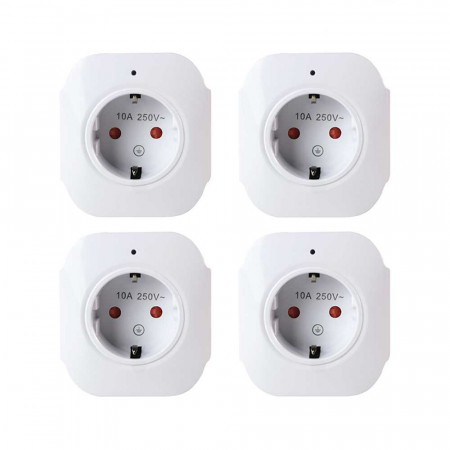 Pack 4 Enchufes Inteligentes WiFi con USB control vía Smartphone/APP 7hSevenOn Home Enchufes Inteligentes 1