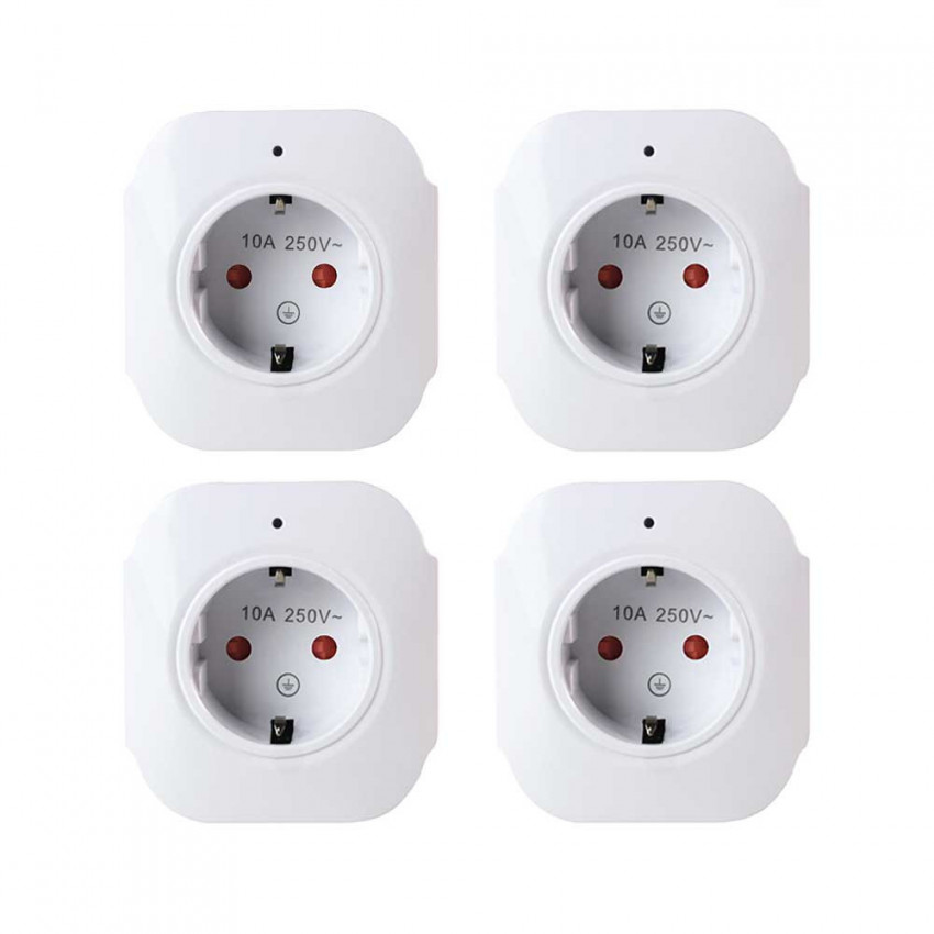Pack 4 Enchufes Inteligentes WiFi con USB control vía Smartphone/APP 7hSevenOn Home Enchufes Inteligentes 1