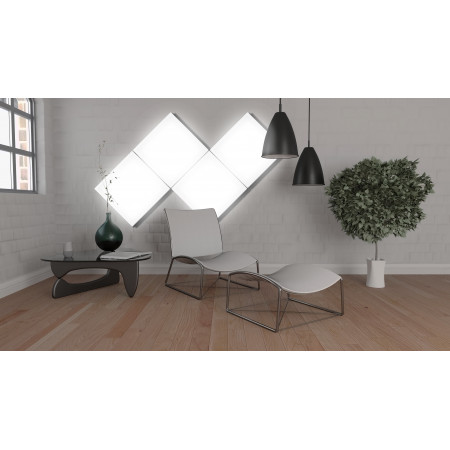 Figura LED RAY Decorativa 40W 3200lm 4000K 64x106cm 7hSevenOn Deco Pantallas y Regletas LED 3
