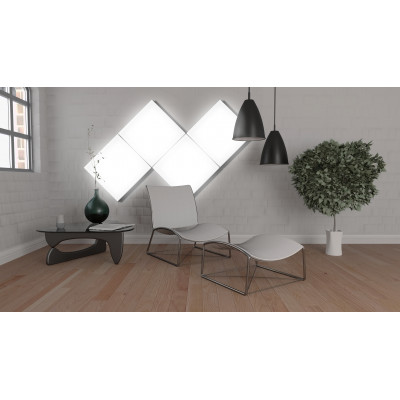 Figura LED RAY Decorativa 40W 3200lm 4000K 64x106cm 7hSevenOn Deco Pantallas y Regletas LED 3