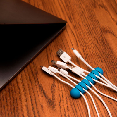 Pack 2 Clips Organizadores de Cables con 7 Ranuras y Autoadhesivo Nine&One Ordenacables 2