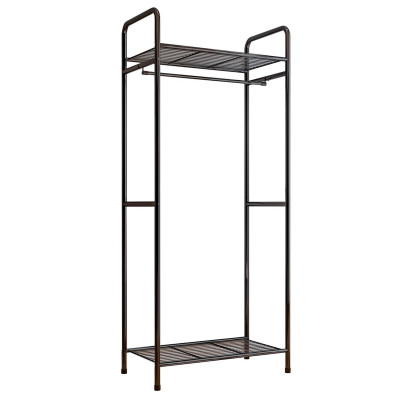 Bengaleiro de metal com 2 prateleiras Trade Black 64,5x38x172cm 7house Bengaleiros e sapateiras 1