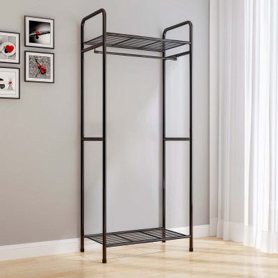 Bengaleiro de metal com 2 prateleiras Trade Black 64,5x38x172cm 7house Bengaleiros e sapateiras 3