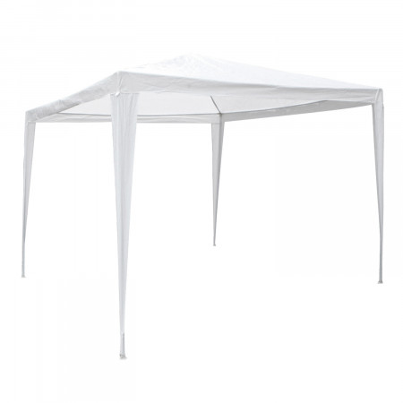 Gazebo metálico para refeições com tecido impermeável Branco 295x295x245cm 7house Pérgolas e Gazebos metálicos 1