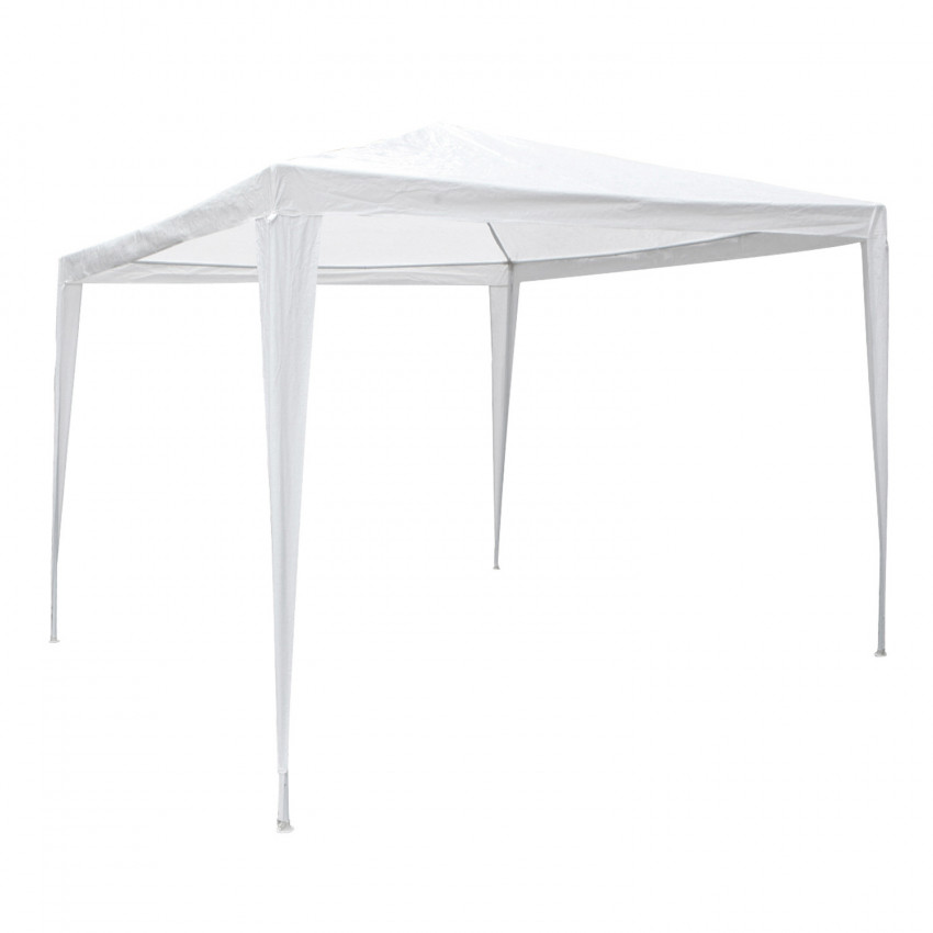 Gazebo Cenador Metálico con Tela Waterproof Blanco 295x295x245cm 7house Pérgolas y Cenadores de Metal 1