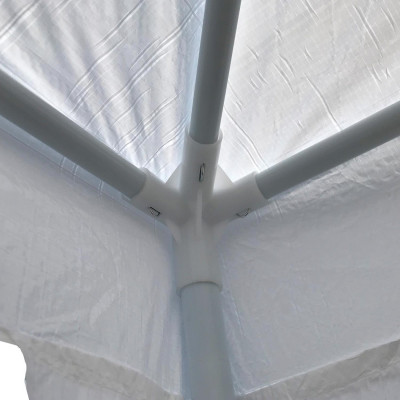 Gazebo Cenador Metálico con Tela Waterproof Blanco 295x295x245cm 7house Pérgolas y Cenadores de Metal 2