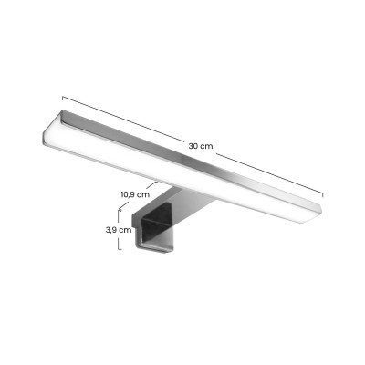Candeeiro de parede LED para casa de banho 7,2W 4200K 7hSevenOn Arandelas de casa de banho 3