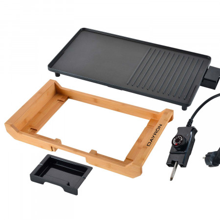 Grelhador antiaderente de estilo oriental Grelhador 1800W Natural/Preto Dayron Electrodomésticos 3