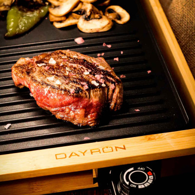 Grelhador antiaderente de estilo oriental Grelhador 1800W Natural/Preto Dayron Electrodomésticos 5