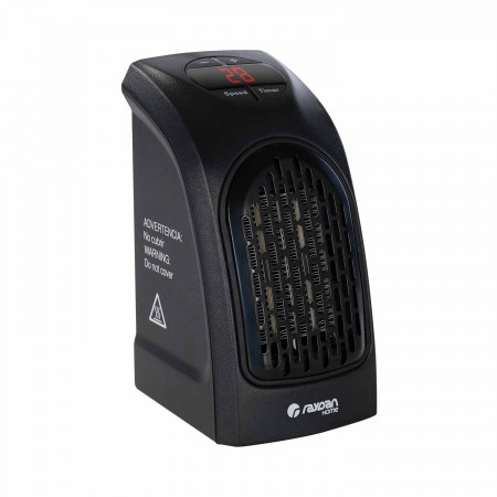 Mini Calefactor de Enchufe a Pared 400W Negro Raydan Home Calefactores Eléctricos 2