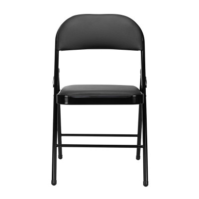 Silla Plegable Acolchada Negra 7house Silla Plegable Comedor 2