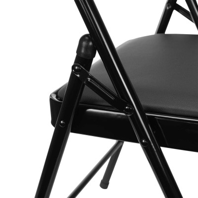 Silla Plegable Acolchada Negra 7house Silla Plegable Comedor 5