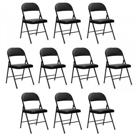 Pack 10 Sillas Plegables Acolchadas Negras 7house Sillas Plegables por Espacios 1