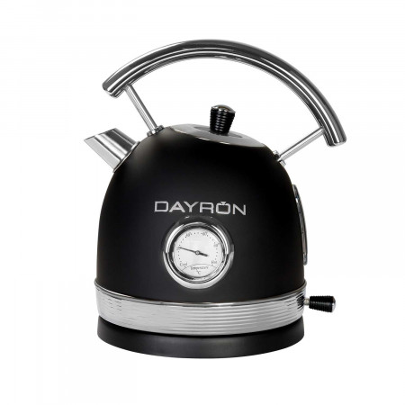 Hervidor de Agua Retro 1850-2200W Negro/Plata Dayron Electrodomésticos 1