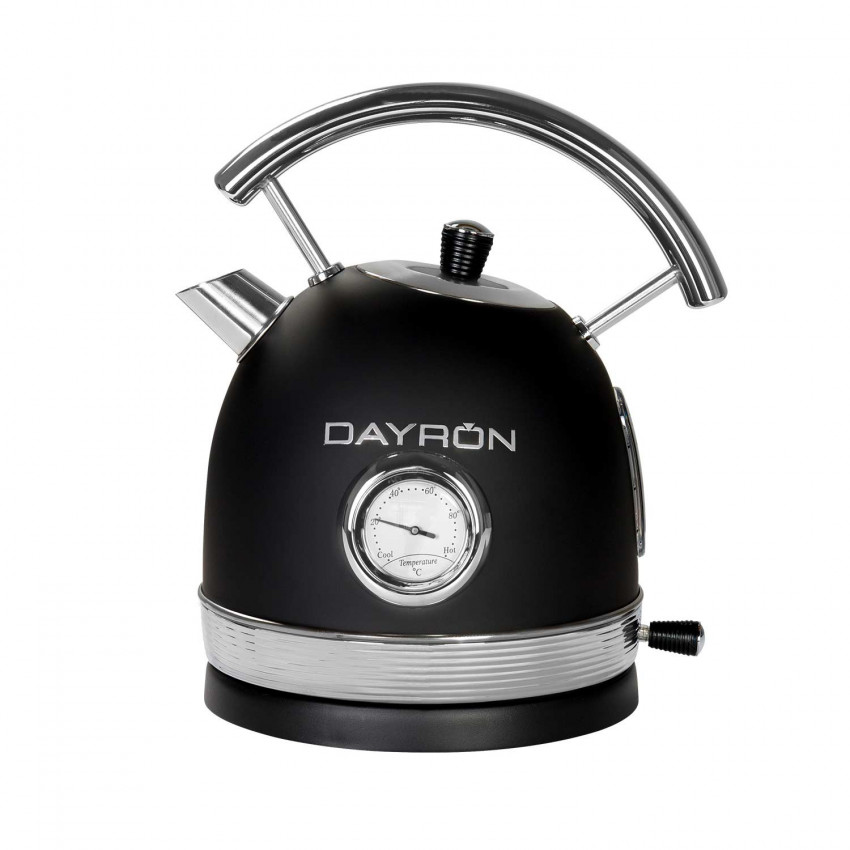 Hervidor de Agua Retro 1850-2200W Negro/Plata Dayron Electrodomésticos 1