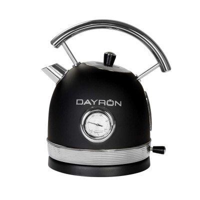 Hervidor de Agua Retro 1850-2200W Negro/Plata Dayron Electrodomésticos 1