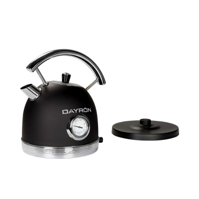 Hervidor de Agua Retro 1850-2200W Negro/Plata Dayron Electrodomésticos 5