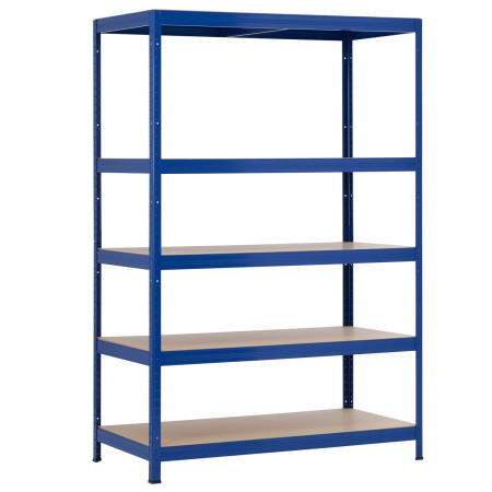 Estantería Modular Azul con 5 Baldas Ajustables 180x120x60cm 1250Kg 7house Estanterías 1