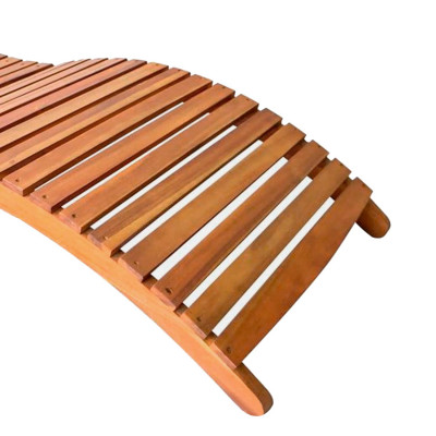 Tumbona Plegable de Madera de Acacia con Cojín Wasaga 7house Hamacas y Tumbonas 4