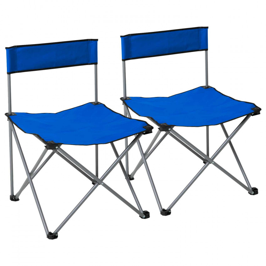 Pack 2 Sillas Plegables de Camping 49x49x72,5cm 7house Mesas y Sillas Plegables 1 Pack 2 Sillas Plegables de Camping 49x49x72,5cm 7house Mesas y Sillas Plegables 1