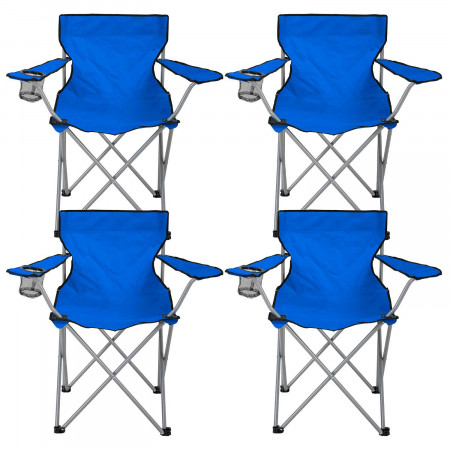 Pack 4 Sillas Plegables de Camping con Posavasos 79x47x80cm 7house Mesas y Sillas Plegables 1 Pack 4 Sillas Plegables de Camping con Posavasos 79x47x80cm 7house Mesas y Sillas Plegables 1