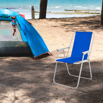 Pack 4 Sillas Plegable de Camping/Playa 53x56x79cm 7house Mesas y Sillas Plegables 11
