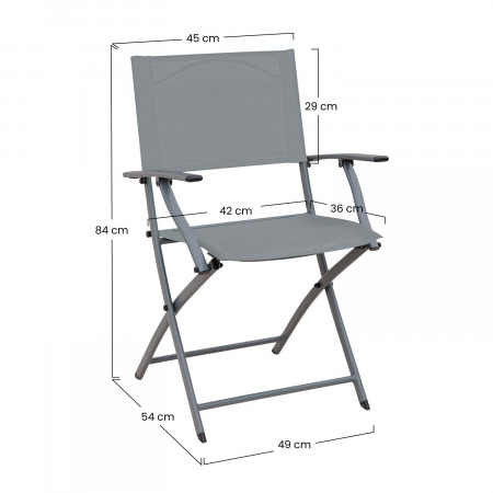 Pack 4 Sillas Plegables con Brazos Ada 49x54x84cm 7house Mesas y Sillas Plegables 9 Pack 4 Sillas Plegables con Brazos Ada 49x54x84cm 7house Mesas y Sillas Plegables 9