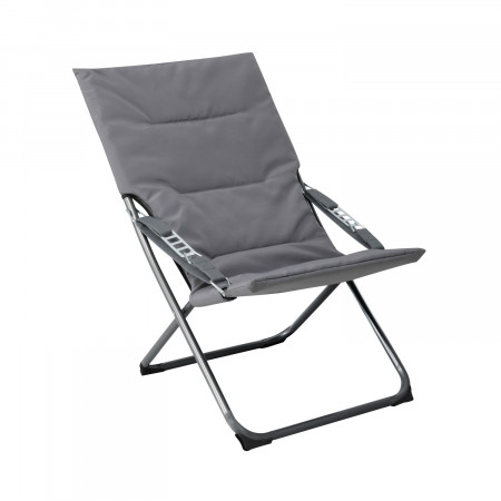 Tumbona Plegable Acolchada 4 Posiciones Gris 63x86x94cm 7house Hamacas y Tumbonas 1