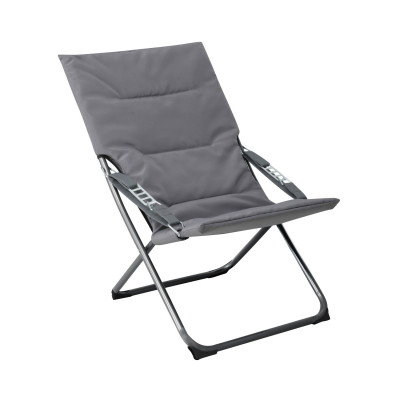 Tumbona Plegable Acolchada 4 Posiciones Gris 63x86x94cm 7house Hamacas y Tumbonas 1