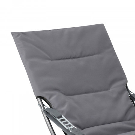 Tumbona Plegable Acolchada 4 Posiciones Gris 63x86x94cm 7house Hamacas y Tumbonas 2