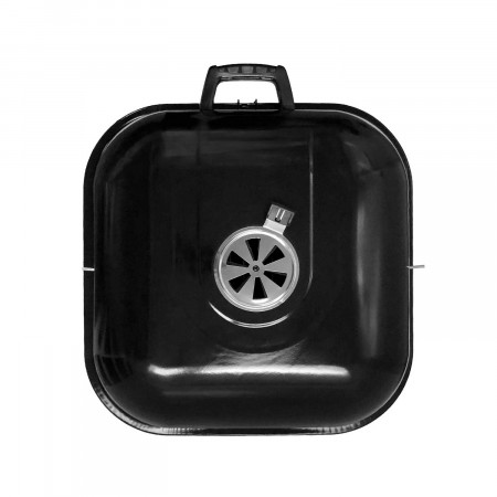 Barbacoa de Carbón Plegable y Portátil con Ruedas Tamarit Negro 47x52x87cm 7house Barbacoas 3