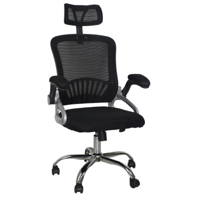 Silla de Escritorio con Ruedas New Order Negro 120x104x59,5cm Thinia Home Sillas Con Ruedas para Escritorio 1