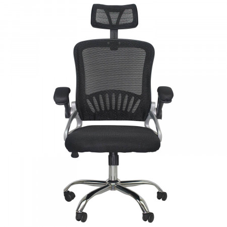 Silla de Escritorio con Ruedas New Order Negro 120x104x59,5cm Thinia Home Sillas Con Ruedas para Escritorio 2