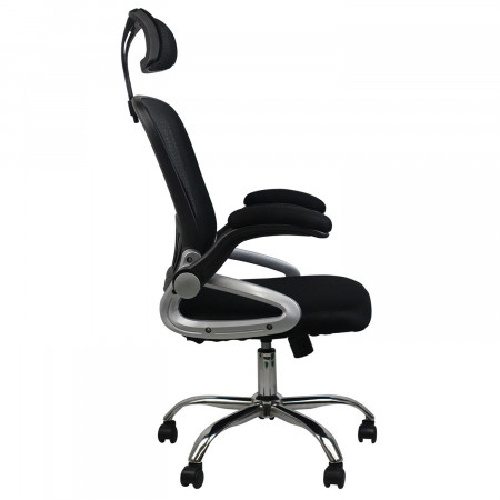 Silla de Escritorio con Ruedas New Order Negro 120x104x59,5cm Thinia Home Sillas Con Ruedas para Escritorio 3