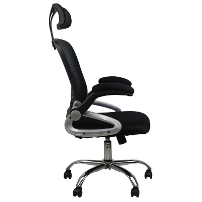 Silla de Escritorio con Ruedas New Order Negro 120x104x59,5cm Thinia Home Sillas Con Ruedas para Escritorio 3