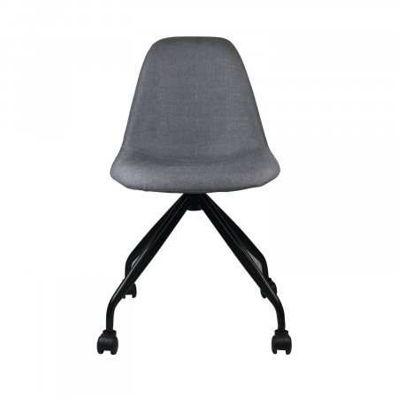Silla de Escritorio con Ruedas Basic Gris 85,7x46,5x55,5cm Thinia Home Sillas Con Ruedas para Escritorio 2