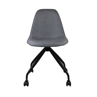Silla de Escritorio con Ruedas Basic Gris 85,7x46,5x55,5cm Thinia Home Sillas Con Ruedas para Escritorio 2