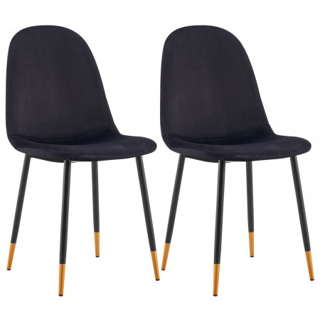 Pack 2 Sillas de Comedor Terciopelo Lonche 91x51x44cm Thinia Home Sillas de Comedor de Diseño 1