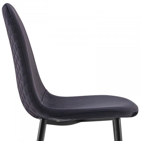 Pack 2 Sillas de Comedor Terciopelo Lonche 91x51x44cm Thinia Home Sillas de Comedor de Diseño 5