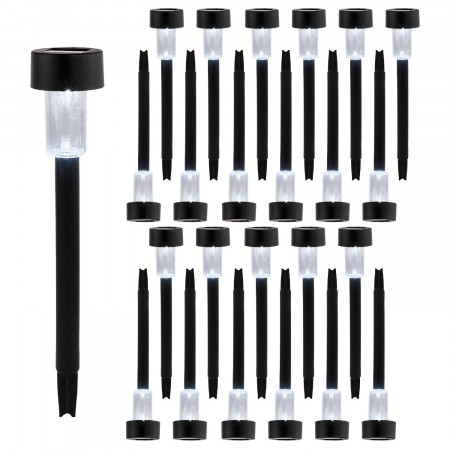 MegaPack 24 Balizas Solares LED Exterior Crepuscular Negro 6000K 7hSevenOn Outdoor Iluminación Solar 1
