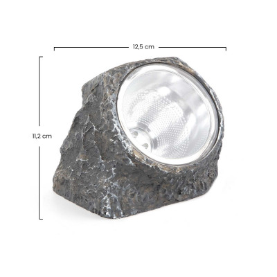Pack 3 Lámparas Solares LED Crepuscular Piedra Gris 6000K 7hSevenOn Outdoor Iluminación Solar 4