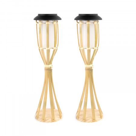 Pack 2 candeeiros de mesa LED solares para exterior Bambu 3000K 7hSevenOn Outdoor Iluminação solar 1